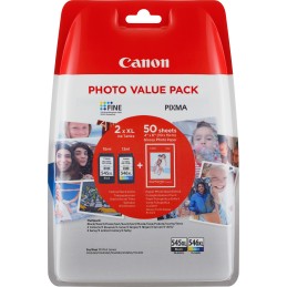 Canon Cartouche d'encre à haut rendement PG-545XL CL-546XL + Pack économique de papiers photo
