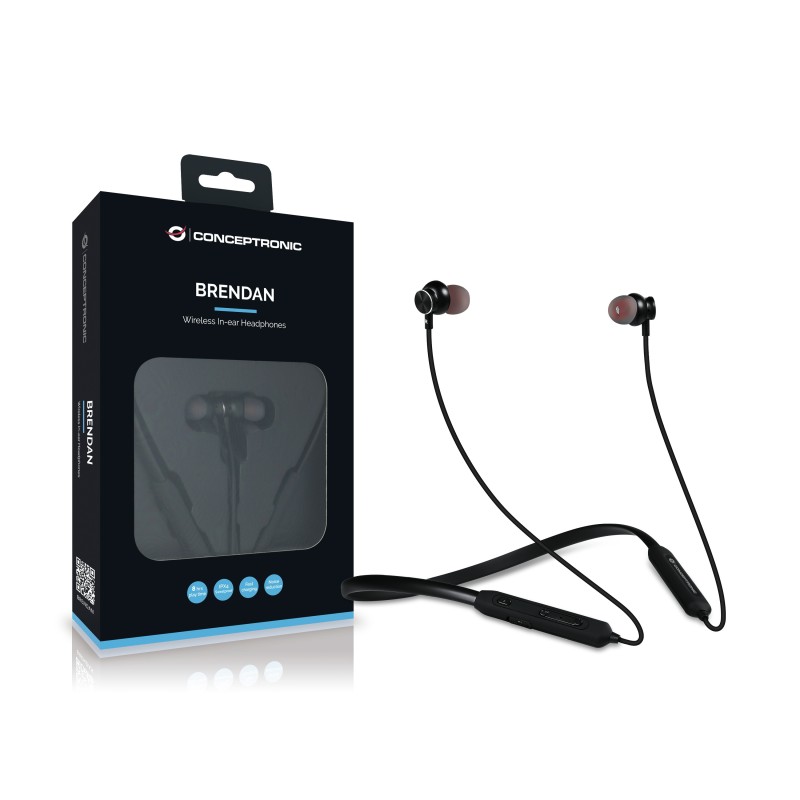 Conceptronic BRENDAN01B auricular y casco Auriculares Inalámbrico Dentro de oído Llamadas Música Bluetooth Negro