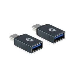 Conceptronic DONN03G cambiador de género para cable USB 3.1 Gen 1 Type-C USB 3.1 Gen 1 Type-A Negro