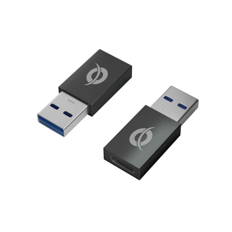 Conceptronic DONN10G cable gender changer USB A USB C Black