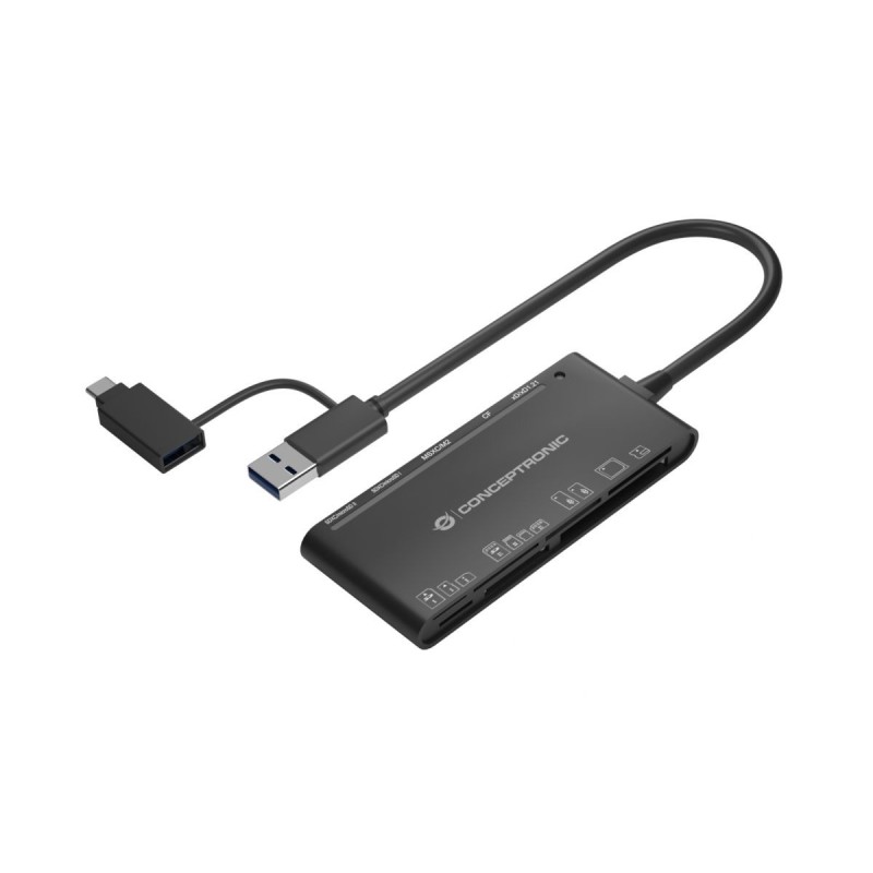 Conceptronic StreamVault BIAN03B lector de tarjeta USB 3.2 Gen 1 (3.1 Gen 1) Type-A Negro