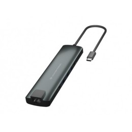 Conceptronic DONN06G laptop dock port replicator USB 3.2 Gen 1 (3.1 Gen 1) Type-C Black, Silver