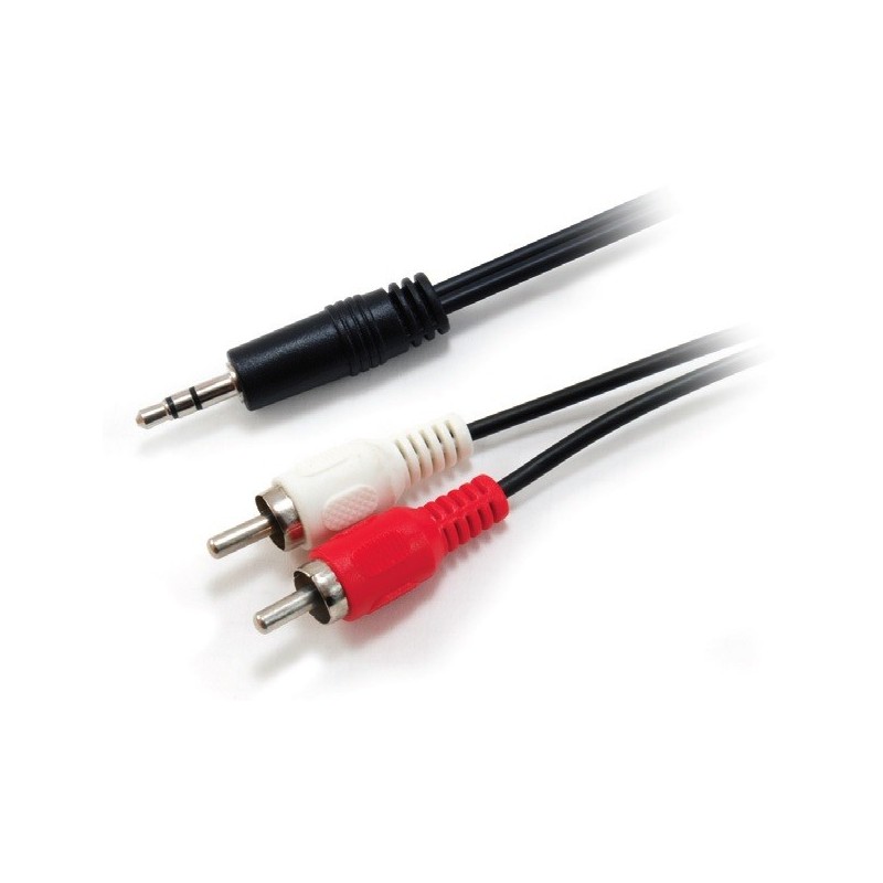 Equip 14709207 audio cable 98.4" (2.5 m) 3.5mm 2 x RCA Black