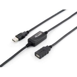 Equip 133310 USB cable 393.7" (10 m) USB 2.0 USB A Black
