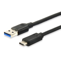 Equip 12834107 câble USB 1 m USB 3.2 Gen 2 (3.1 Gen 2) USB A USB C Noir