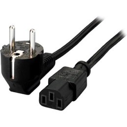 Equip 112120 câble électrique Noir 1,8 m Coupleur C13 CEE7 4