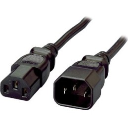 Equip 112100 câble électrique Noir 1,8 m Coupleur C13 Coupleur C14