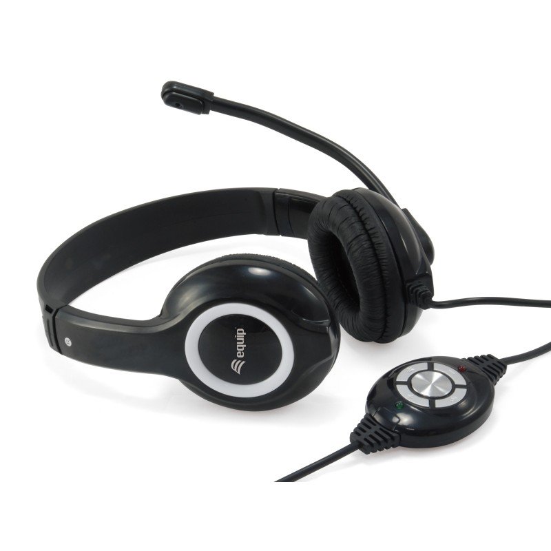 Equip 245301 auricular y casco Auriculares Alámbrico Diadema Llamadas Música USB tipo A Negro