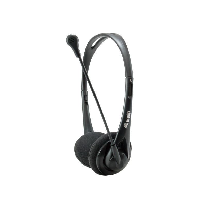 Equip Chat Headset Auriculares Alámbrico Diadema Llamadas Música Negro