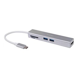 Equip 133480 laptop dock port replicator USB 3.2 Gen 1 (3.1 Gen 1) Type-C Silver