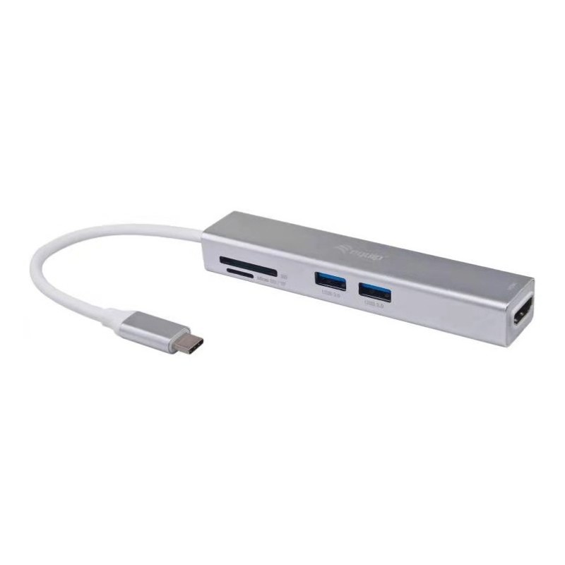 Equip 133480 laptop-dockingstation & portreplikator USB 3.2 Gen 1 (3.1 Gen 1) Type-C Silber