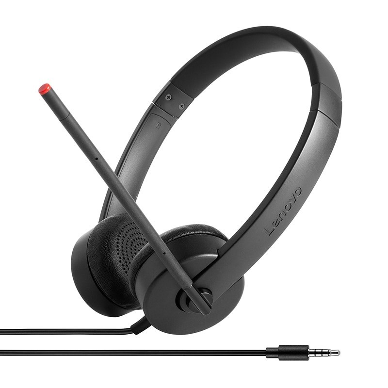 Lenovo Stereo Analog Auriculares Alámbrico Diadema Oficina Centro de llamadas Negro