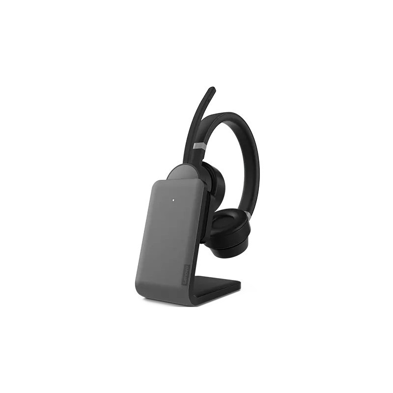 Lenovo Go Wireless ANC Headset Wired & Wireless Head-band Office Call center USB Type-C Bluetooth Charging stand Black