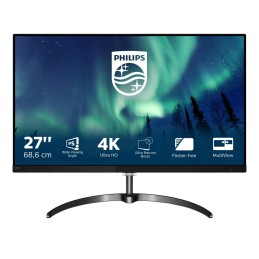 Philips E Line 276E8VJSB 00 LED display 27" 3840 x 2160 pixels 4K Ultra HD Black, Metallic
