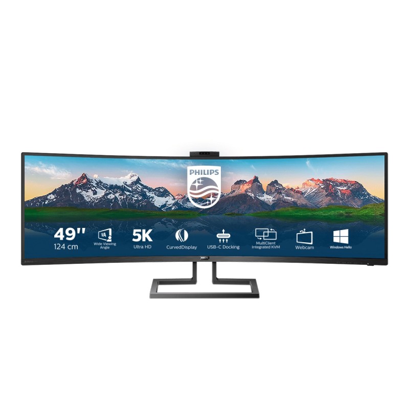 Philips P Line 499P9H 00 LED display 48.8" 5120 x 1440 pixels UltraWide Dual Quad HD LCD Black