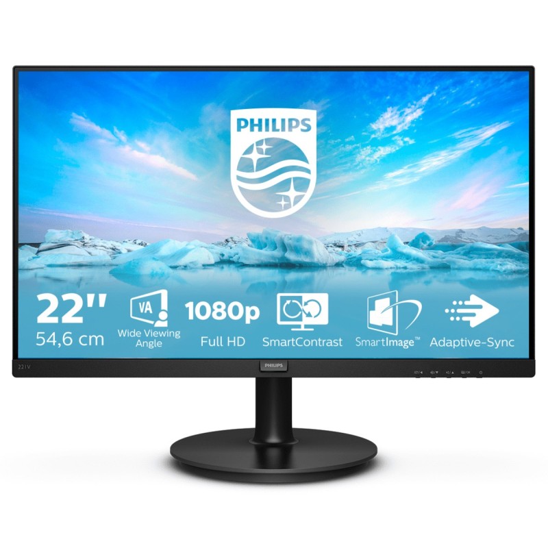 Philips V Line 221V8A 00 LED display 21.5" 1920 x 1080 pixels Full HD Black