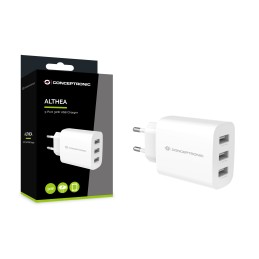 Conceptronic ALTHEA13W mobile device charger Universal White AC Indoor