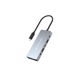 Conceptronic DONN22G laptop-dockingstation & portreplikator Kabelgebunden USB 3.2 Gen 2 (3.1 Gen 2) Type-C Grau