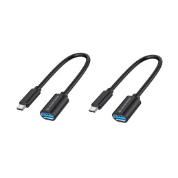 Conceptronic ABBY11B OTG-Adapter für USB-C zu USB-A 2er Pack, 20cm