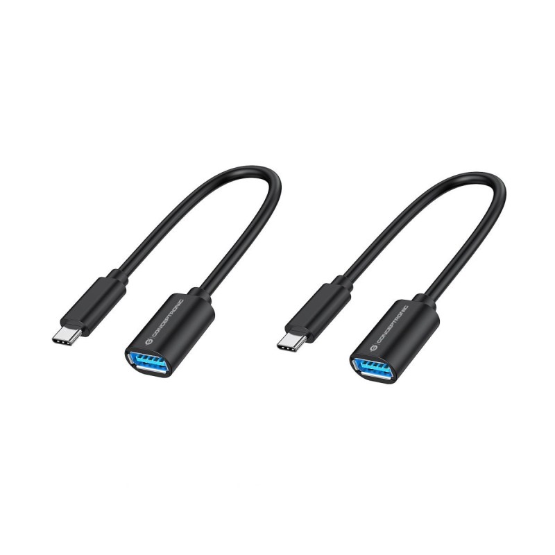 Conceptronic ABBY11B câble USB 0,2 m USB 3.2 Gen 1 (3.1 Gen 1) USB C USB A Noir