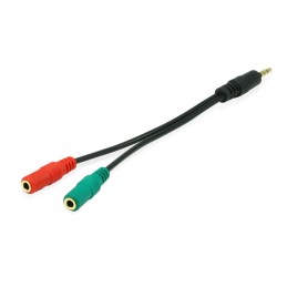 Equip 147943 audio cable 59.1" (1.5 m) 2 x 3.5mm 3.5mm Black