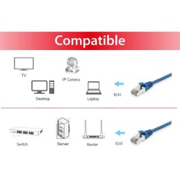 Equip 606201 câble de réseau Bleu 0,25 m Cat6a S FTP (S-STP)