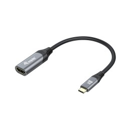 Equip 133492 video cable adapter 5.91" (0.15 m) USB Type-C HDMI Black, Gray