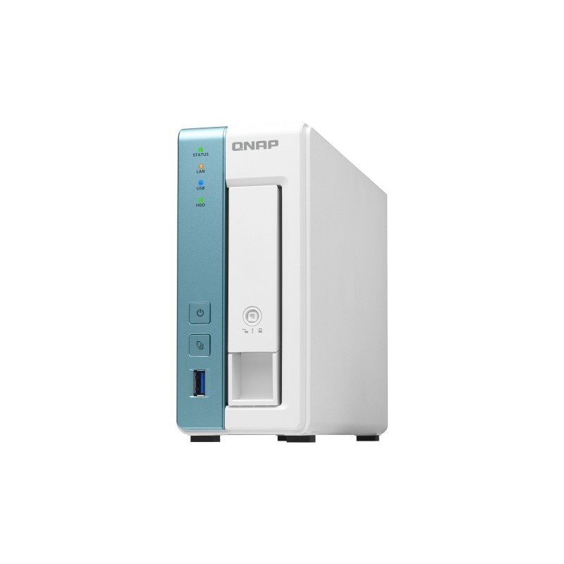 QNAP TS-131K server NAS e di archiviazione Tower Collegamento ethernet LAN Turchese, Bianco Alpine AL-214