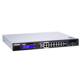 QNAP QGD-1600P Géré Gigabit Ethernet (10 100 1000) Connexion Ethernet, supportant l'alimentation via ce port (PoE) 1U Noir, Gris