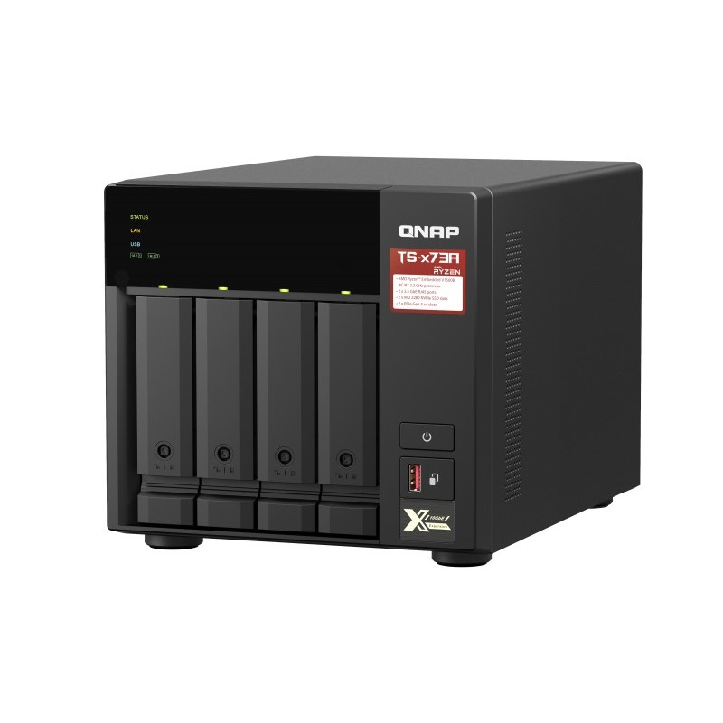 QNAP TS-473A NAS Tower Collegamento ethernet LAN Nero V1500B