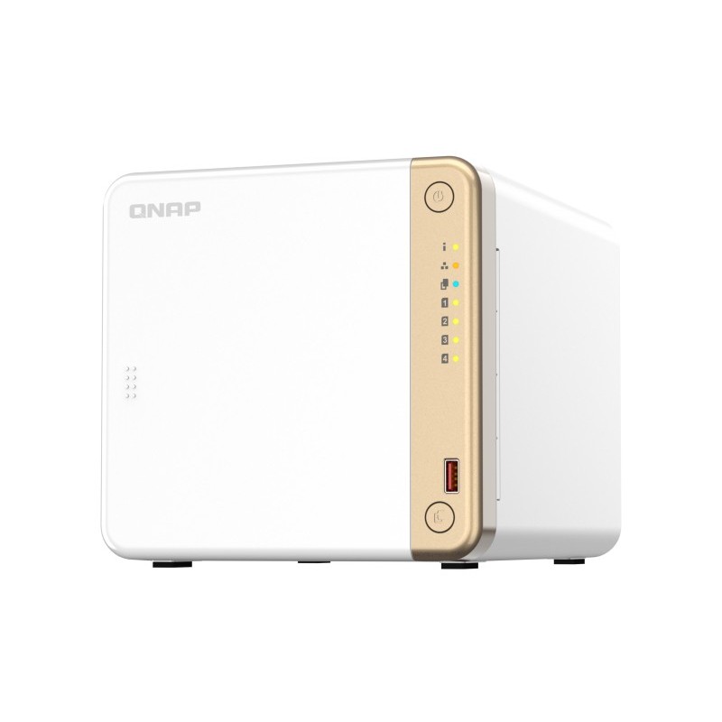 QNAP TS-462-4G NAS & Speicherserver Tower Eingebauter Ethernet-Anschluss Weiß N4505