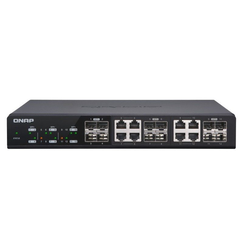 QNAP QSW-M1208-8C switch Gestionado L2 Ninguno Negro