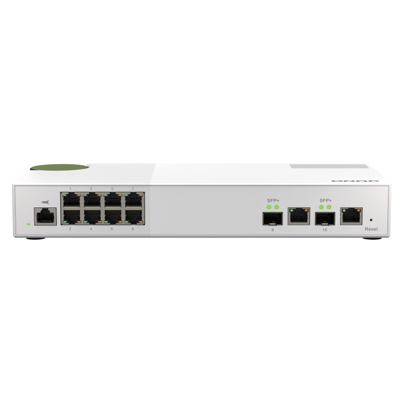 QNAP QSW-M2108-2C commutateur réseau Géré L2 2.5G Ethernet (100 1000 2500) Gris, Blanc