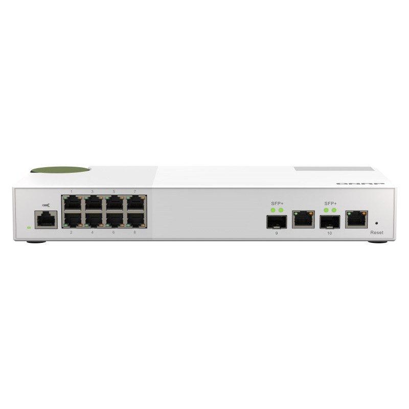 QNAP QSW-M2108-2C Netzwerk-Switch Managed L2 2.5G Ethernet (100 1000 2500) Grau, Weiß