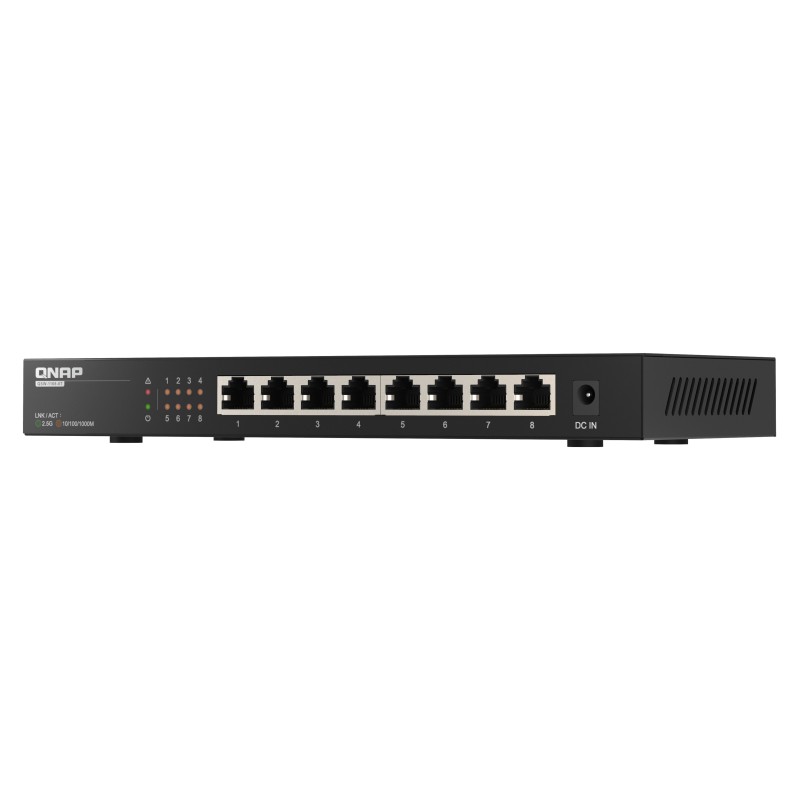 QNAP QSW-1108-8T Netzwerk-Switch Unmanaged 2.5G Ethernet (100 1000 2500) Schwarz