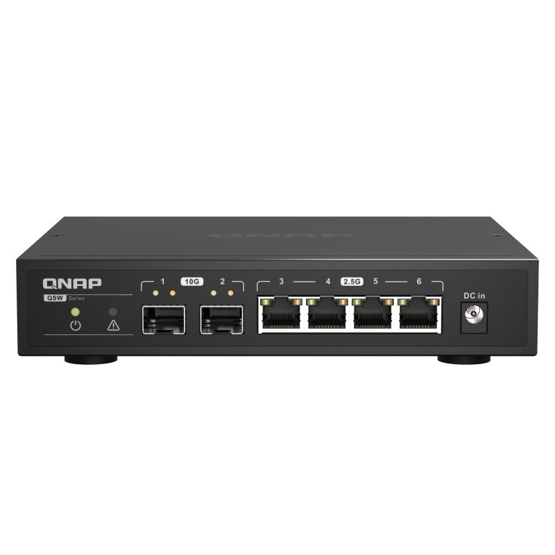 QNAP QSW-2104-2S commutateur réseau Non-géré 2.5G Ethernet Noir