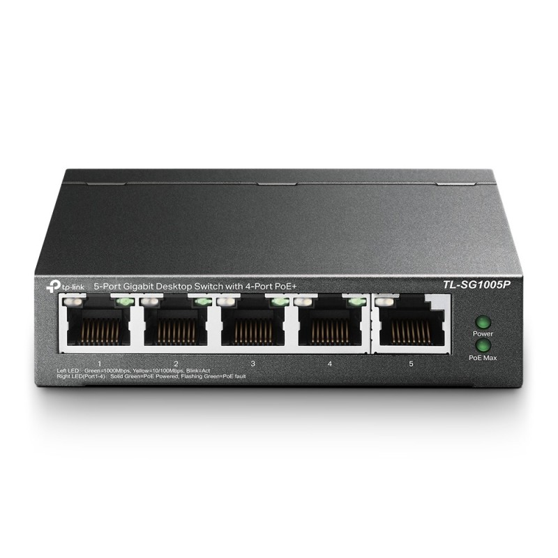 TP-Link TL-SG1005P network switch Unmanaged Gigabit Ethernet (10 100 1000) Power over Ethernet (PoE) Black