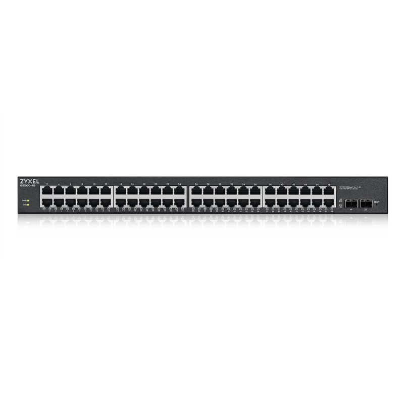 Zyxel GS1900-48HPv2 Géré L2 Gigabit Ethernet (10 100 1000) Connexion Ethernet, supportant l'alimentation via ce port (PoE) Noir