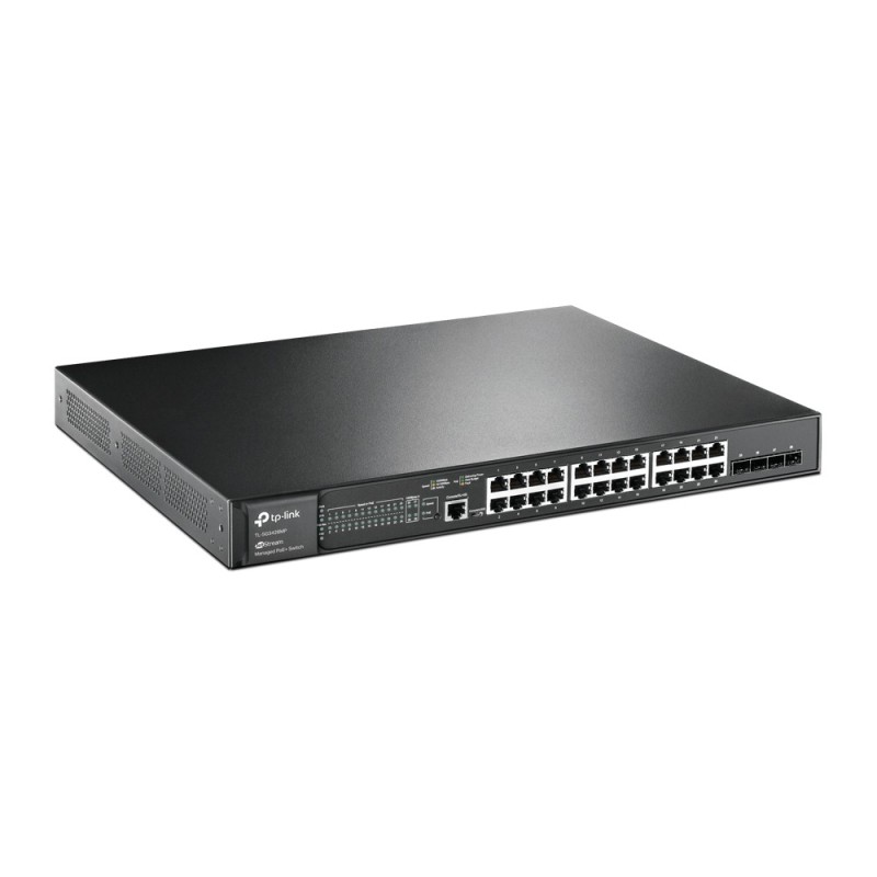 TP-Link TL-SG3428MP Netzwerk-Switch Managed L2 L3 Gigabit Ethernet (10 100 1000) Power over Ethernet (PoE) 1U Schwarz