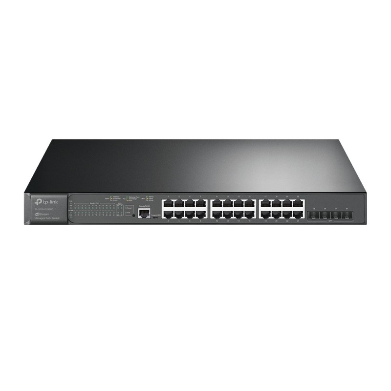 TP-Link TL-SG3428XMP switch Gestionado L2 L3 Gigabit Ethernet (10 100 1000) Energía sobre Ethernet (PoE) 1U Negro