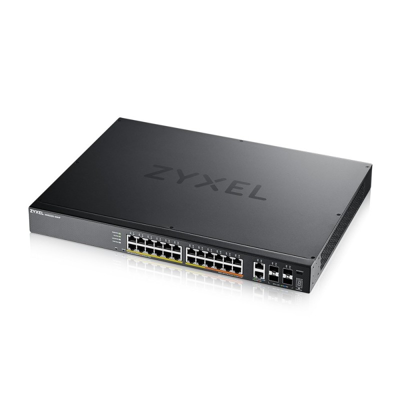 Zyxel XGS2220-30HP Géré L3 Gigabit Ethernet (10 100 1000) Connexion Ethernet, supportant l'alimentation via ce port (PoE) Noir