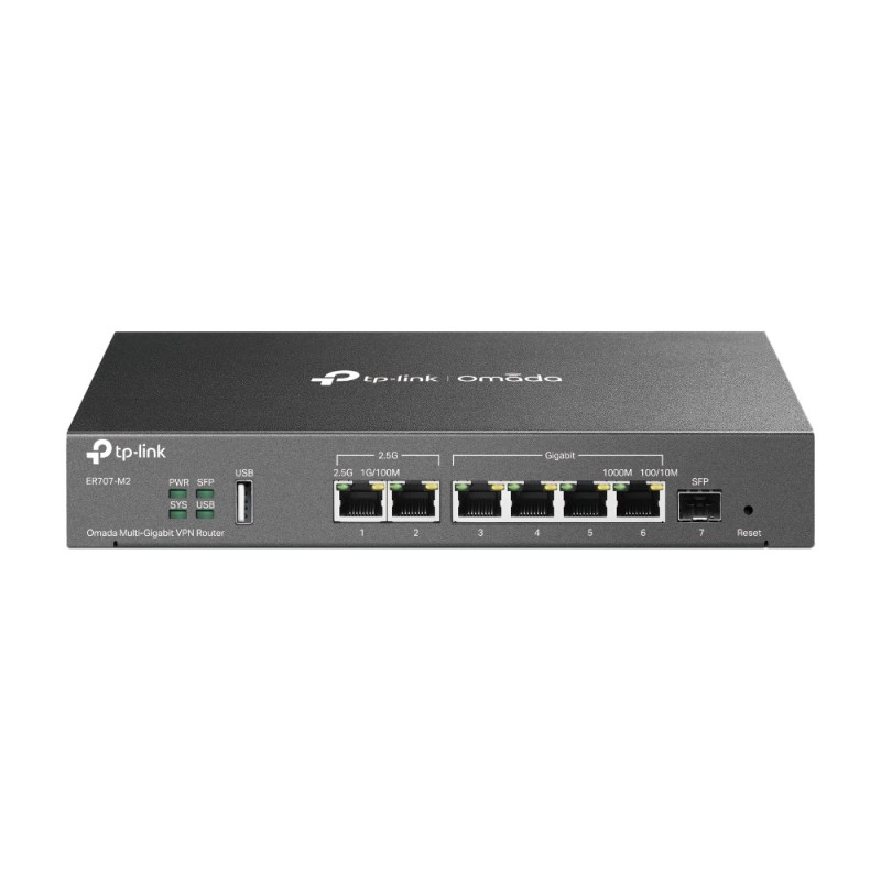 TP-Link ER707-M2 router cablato 2.5 Gigabit Ethernet, Fast Ethernet, Gigabit Ethernet Nero
