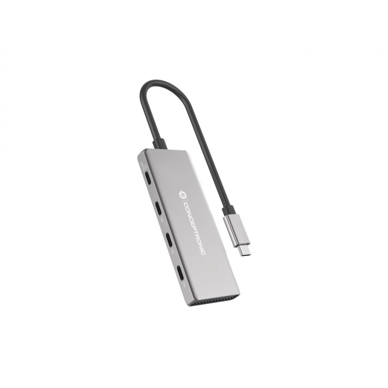 Conceptronic HUBBIES16G Schnittstellen-Hub USB 3.2 Gen 2 (3.1 Gen 2) Type-C 10000 Mbit s Grau