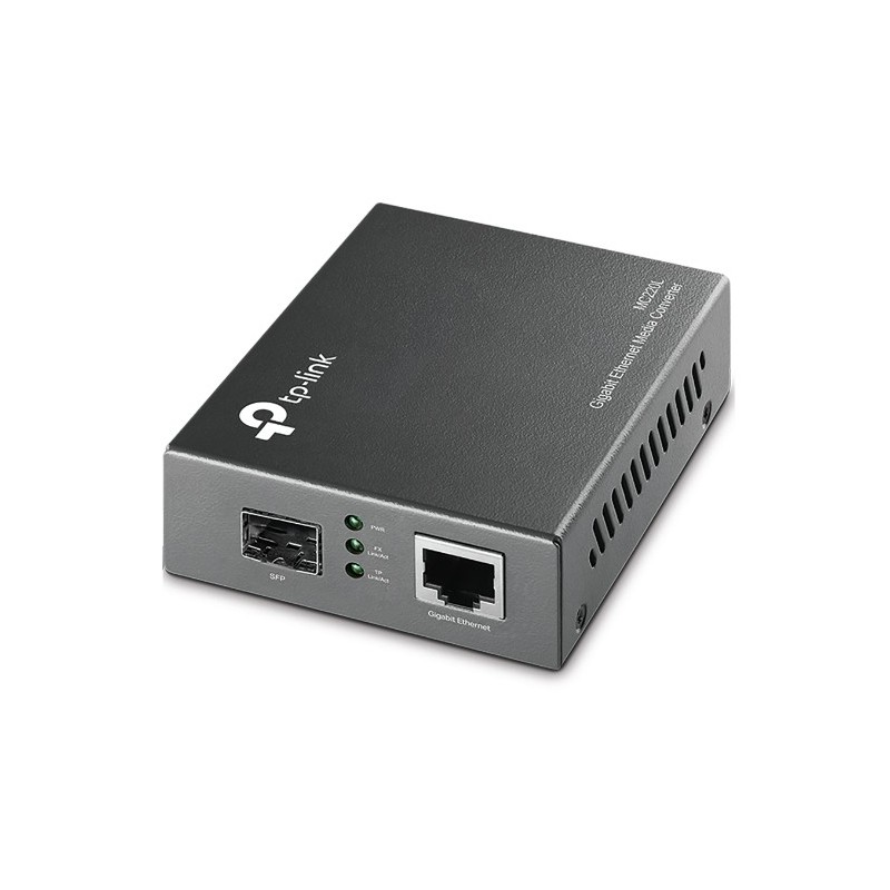 TP-Link MC220L convertisseur de support réseau 1000 Mbit s Multimode, Monomode Noir