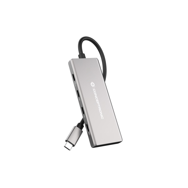 Conceptronic HUBBIES17G Schnittstellen-Hub USB 3.2 Gen 2 (3.1 Gen 2) Type-C 10000 Mbit s Grau