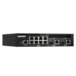 QNAP QSW-M2108R-2C Netzwerk-Switch Managed L2 2.5G Ethernet (100 1000 2500) Power over Ethernet (PoE) Schwarz