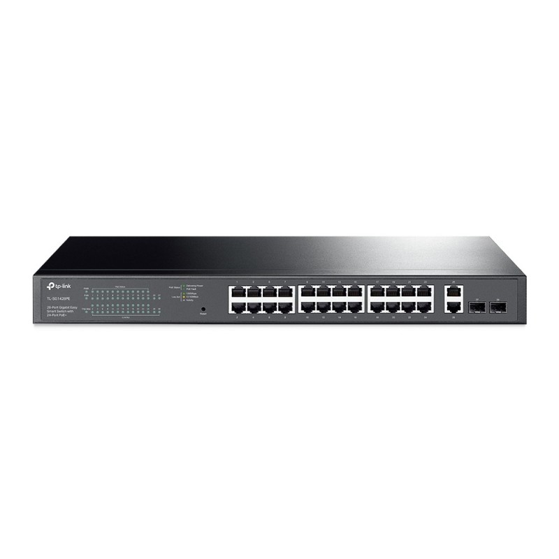 TP-Link TL-SG1428PE switch Gestionado L2 Gigabit Ethernet (10 100 1000) Energía sobre Ethernet (PoE) 1U Negro