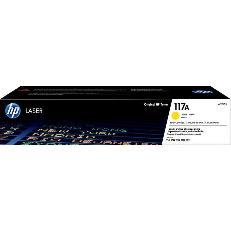 HP Cartouche de toner laser authentique 117A, jaune