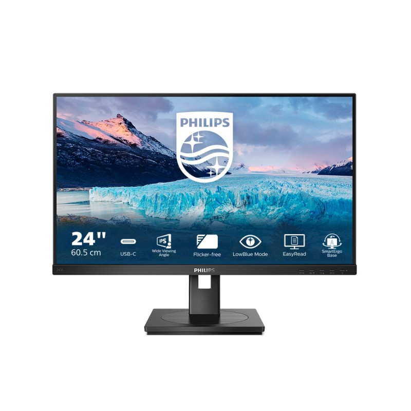 Philips S Line 243S1 00 Computerbildschirm 60,5 cm (23.8") 1920 x 1080 Pixel Full HD LCD Schwarz