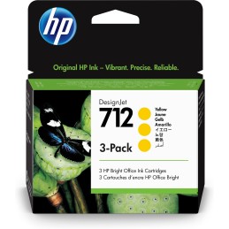 HP 712 3er-Pack Gelb DesignJet Druckerpatrone, 29 ml